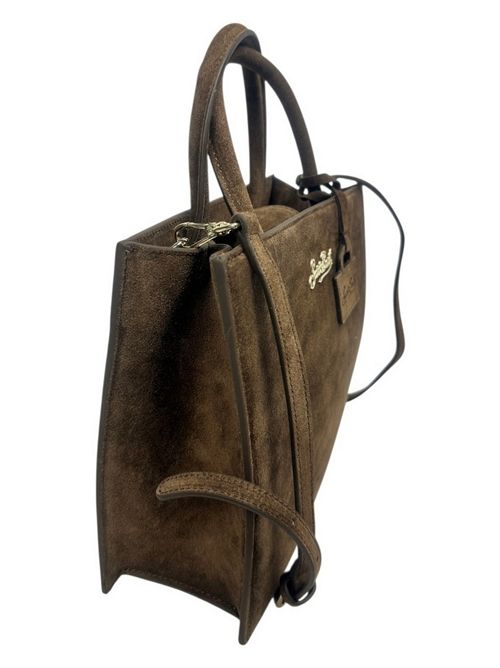 borsa donna shop bag midi in camoscio tortora MC2 Saint Barth | SHOP BAG MIDI-SUEDE18